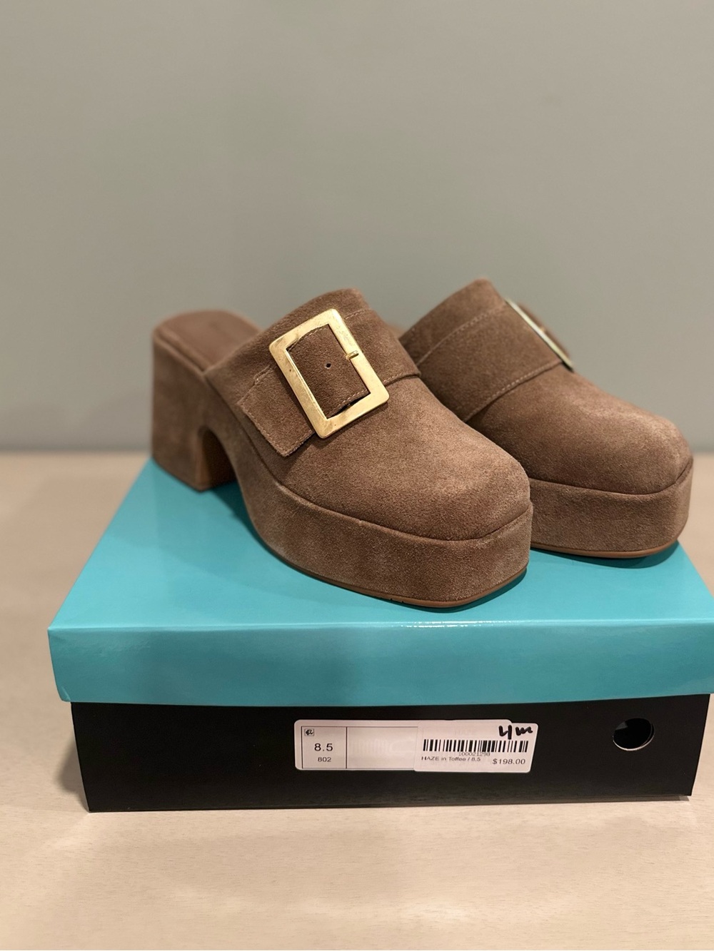 Women’s Brown Suede Platform Mule